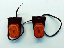 2 Stück  Begrenzungsleuchte LED ORANGE  Positionslampe m. Halter Anhänger PKW