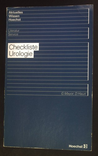 Checkliste urologie - checkliste,