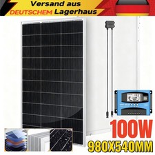 100W Monokristallin Solarmodul 12V Mono Solarpanel Solar Panel Laderegler Kit RV