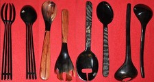 Horn salatbesteck diverse - salatbesteck,