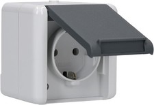 JUNG SCHUKO-Steckdose, 16 A 250 V ~, senkrecht, IP 44, WG 800, anthrazit 820 W