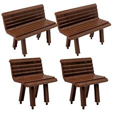 Sitzbank klein und groß braun für Spur-G Gartenbahn Anlagenbau Wagen Bahnhof