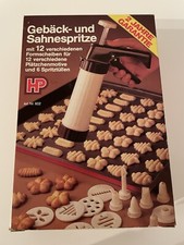 Gebäck und Sahnespritze,HP,80/90er Jahre,OVP,Vintage 