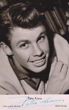 PETER KRAUS Original Autogramm signierte Rüdel Postkarte 50er Jahre