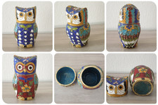 Bunte Cloisonné Eule –