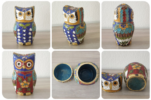 Bunte cloisonné eule - cloisonné, –