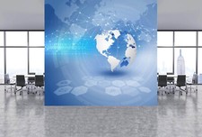 Blau planet karte - 3d,