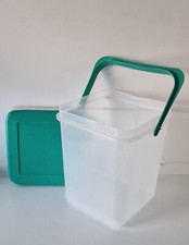 Behälter mit Henkel + Deckel ca 21x21 cm, H: ca. 27 cm, Küche, Waschpulver, klar