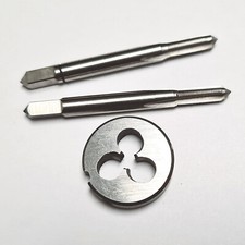 M4 x 0,5 Schneideisen + 2 tlg. Handgewindebohrer Feingewinde Gewindebohrer