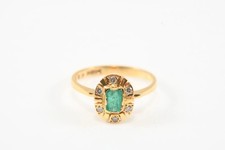 Smaragd Diamant Goldring
