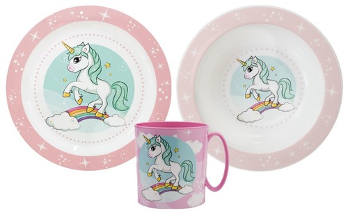 Einhorn kinder geschirrset - einhorn, kinder-geschirrset
