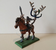 Warhammer Fantasy ToW Waldelfen / Wood Elves Magier auf Pferd Metall