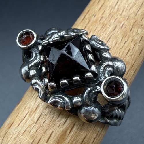 Antiker granat silberring - antiker,