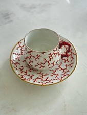 KPM , Porzellan , Korallenmuster , Berlin , Tasse , Untertasse 