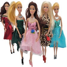 5X Kleid Kleidung passend für Barbie Puppe Konvolut Kleider Outfit Mode Zubehör