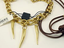 D & G Kette  140 cm lang Metall  Leder von Dolce Gabbana