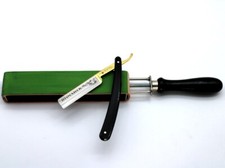 Rasiermesser Set mit Streichriemen und DOVO Bismarck Solingen Gradkopf Messer