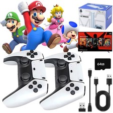 4K Retro Videospielkonsole 40000+ Spiele,USB TV-Stick mit 2x Kabellose Konsole