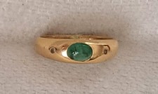 Bandring ring 585 gold smaragd - bandring,
