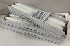 handgezogene edle Leuchterkerzen, Tafelkerzen extra lang, weiß  40 Stück (60)