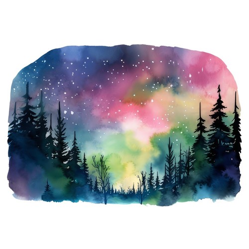 Sticker nordlicht - 7x,