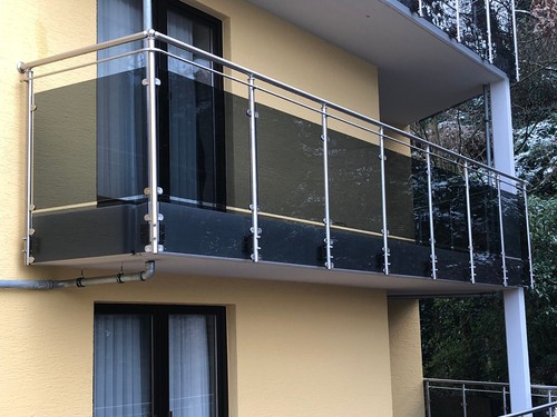 Balkongeländer edelstahl vsg - edelstahl,