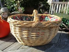 Kleiner Einkaufskorb für Kinder aus Weide; oval Einkaufskorb Picknickkorb