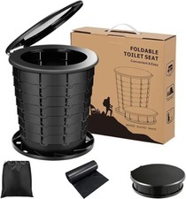 Camping Toilette Portable Klappbar, Trockentoilette für Outdoor, Angeln, Reisen