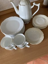 Kaffeeservice 4 tlg, Hutschenreuther "Viktoria", Weiß