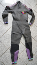 VINTAGE, Neopren-Surfanzug-Overall „K2“ Schwarz/Aubergin, Gr. ca. M/L