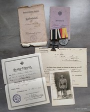 Nachlass eines Kanonier Baden Orden,Urkunden,Militärpass,Dokumente,Fotos,EK2....
