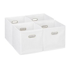 Aufbewahrungsbox 4x Faltkiste 30x30x30cm Schrankbox faltbar Stoffbox Regalbox