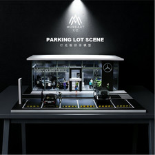 Diorama 1/64 Garage Modell LED Beleuchtung Auto Showroom Modell Display Case DE
