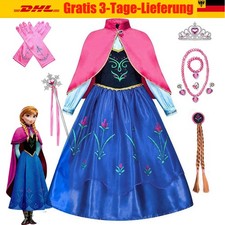 Anna Frozen Kinder Mädchen Party Kleid Cosplay-Kostüm Girl Book Week SnowQueen