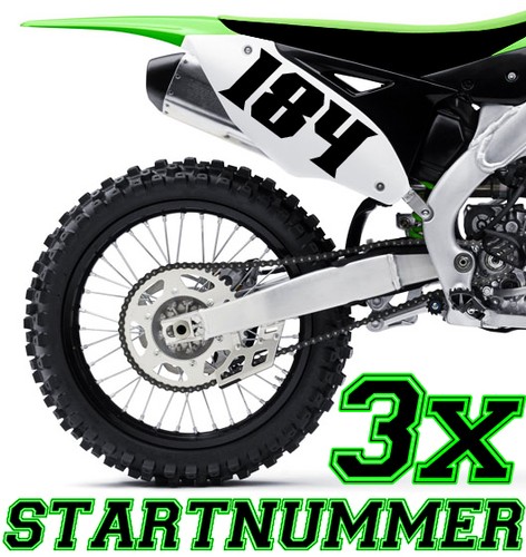 Startnummer wunschnummer - 3x,