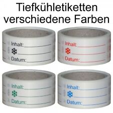 Gefrieretiketten, Tiefkühlaufkleber aus Folie 62 x 30 mm - verschiedene Farben