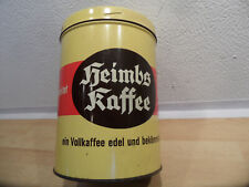 Alte Runde Dose Blechdose Kaffeedose leer Heimbs Kaffee Braunschweig  50er Jahre