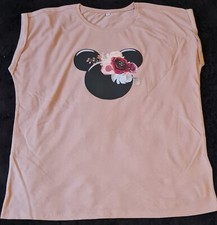 T-shirt Minnie Mouse Rose Gr 42 Xl Neu Damen
