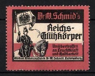Reklamemarke schmid s - reklamemarke, m.