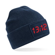 13:12 LCD Time Removable Patch Beanie Mütze Hooligan Ultras 13 12 AC/AB