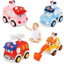 Baby Spielzeugauto Set 4 Farben Kinder Spielzeugautos Kunststoff Lernspielzeug