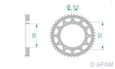 Kettenrad Stahl 48-Zähne 530-Teilung für Cagiva Elefant 900 ie GT Bj. 1991-1993