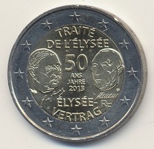 2 Euro Gedenkmünze 2013 Frankreich 50 Jahre Elysée-Vertrag