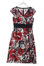 FOX'S Cocktailkleid Damen Kleid Gr. DE 36 weiß-rot-schwarz Party-Look