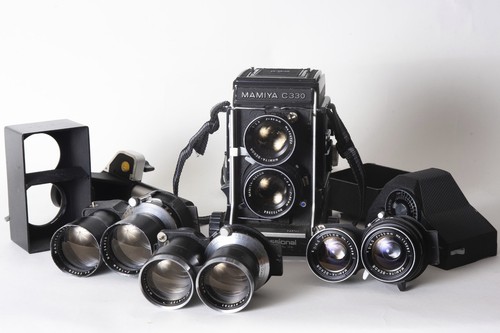 Mamiya c330 vier objektive - vier,