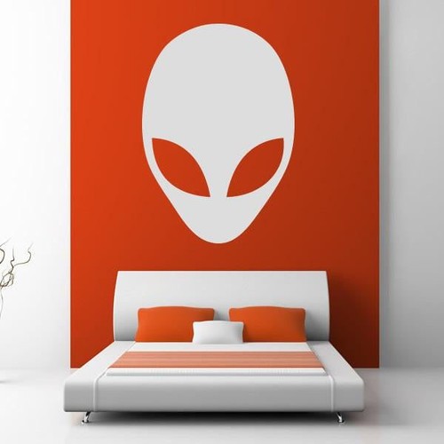 Alien head wandbild aufkleber - wandbild,