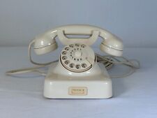Altes Telefon Bakelit Wahlscheibe W48 Retro Weiß Elfenbein TAE Stecker TOP ⚡️