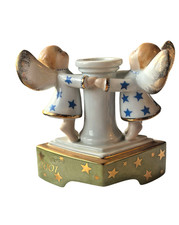 Kerzenleuchter mit zwei Engeln