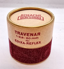 Schacht Ulm Edixa Reflex Travenar 2,8/50mm Objektiv originale OVP (89)