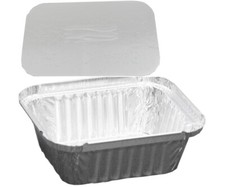 2in1) 100 Aluschalen 450ml R28L Alu Schale Nudelschale Verpackungsschale +Deckel